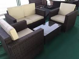 modern 4 seater wicker outdoor sofa set