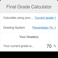 final grade calculator what grade do