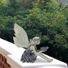 Resin Sunflower Fairy Statue Garden Art