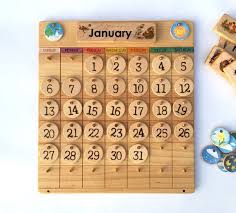 Home Calendar Wooden Perpetual Calendar Weather Chart