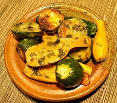 roasted baby squash with fresh herbs