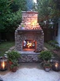 Outdoor Fireplace Patio Backyard