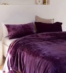 purple velvet duvet cover boho bedding