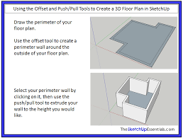 Using The Sketchup Push Pull Tool To