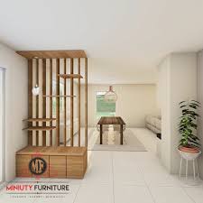 Untuk ruang tamu yang berbatasan langsung dengan ruang lainnya, kamu perlu menggunakan rak minimalis yang bisa berfungsi juga sebagai partisi ruangan. Partisi Penyekat Ruang Tamu Hpl Minimalis Miniuty Furniture