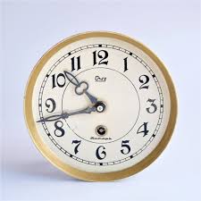 Old Clock Brass Movement Mechanical