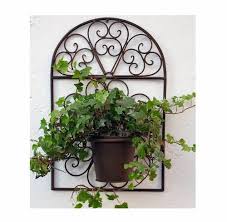 Black Round Iron Wall Planters For