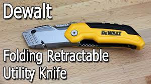 Dewalt Retractable Folding Utility Knife Review - YouTube