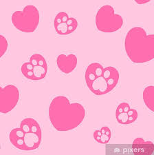wall mural cute pink background with