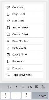 add line and page breaks in pages on