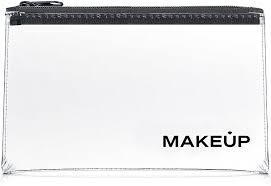 makeup clear makeup bag flat glow