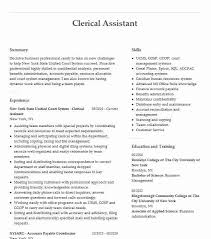 clerical assistant resume example