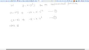 Find The Equation For An Exponential