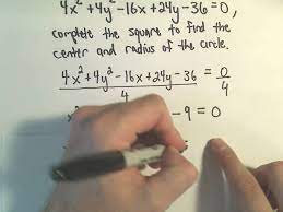 finding the center radius form of a