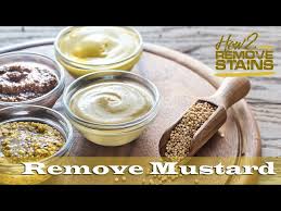 remove mustard stains from clothing