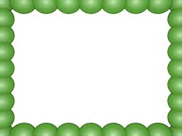 Light Green Bubbly Pearls Rectangular Powerpoint Border 3d