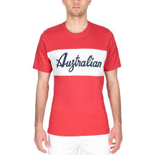 australian print men s tennis t shirt