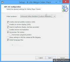 It also includes various related extra tools in the form of tweaks and options to further boost the viewing and listening experience. K Lite Codec Pack Mega Download