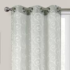 2 Pack Grey Embroidered Scroll Grommet