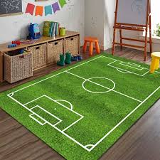cartoon soccer field anti slip carpet
