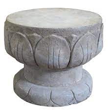 chinese lotus leave stone garden stool