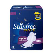 Buy Stayfree Secure Nights XXL | 40 Pads| Cottony Soft Sanitary Pads for  Women | Upto 100% leakage protection | Odour Control | Absorbs 2x Faster  with Wider Back | Online at Low Prices in India - Amazon.in