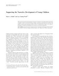 Pdf Supporting The Narrative Development Of Young Children