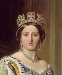 ビクトリア女王の肖像画、キャンバスに描かれた1859油彩、192754のディテール