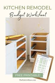 kitchen remodeling budget worksheet