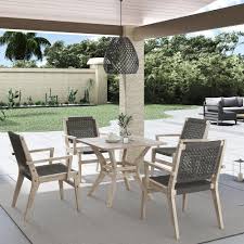 eucalyptus wood outdoor dining set