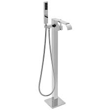 Sleek ceramic/porcelain floor tiles in all bathrooms; Akdy Tf0016 Chrome 1 Handle Residential Freestanding Bathtub Faucet With Hand Shower In The Bathtub Faucets Department At Lowes Com