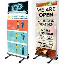 34 x 83 outdoor banner stand 2 sided