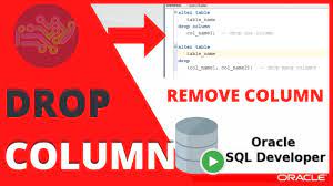 to delete drop columns in sql developer
