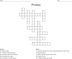 Pirate Crossword Puzzle Wordmint