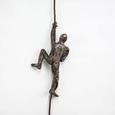 Wall Hanging Climbing Man On Rope Home