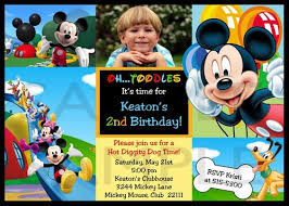 Mickey Mouse Custom Birthday Invitations Under Fontanacountryinn Com