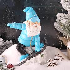 Skiing Gnome Statues