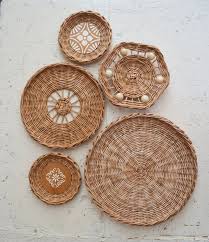 baskets on wall wicker basket decor
