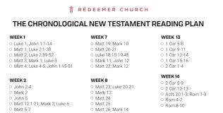 Chronological New Testament Reading Plan J A Medders