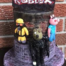 How we made a roblox noob cake! Cakes Tagged Roblox Birthday Cake Cakesdecor