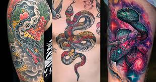 Ghostface tattoo down my shoulder. Slithering Snake Tattoos Tattoo Ideas Artists And Models