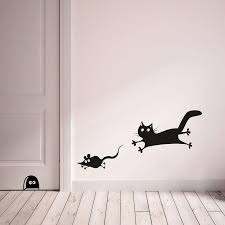 Mouse And Cat Wall Decals Рисунки