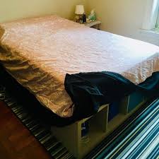 full size bed frame with storage hack