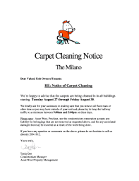 carpet cleaning notice to office staff