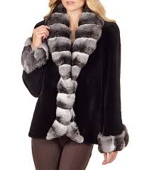 Royal Black Sheared Mink Jacket With