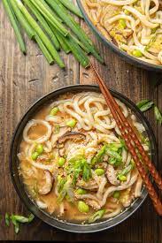 udon noodle soup with miso broth