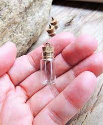 Miniature Glass Bottle Charms With