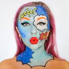 clic pop art face paint tutorial