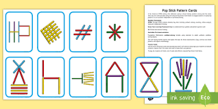 Popsicle Stick Template Activity For