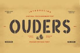 ouders stencil font free